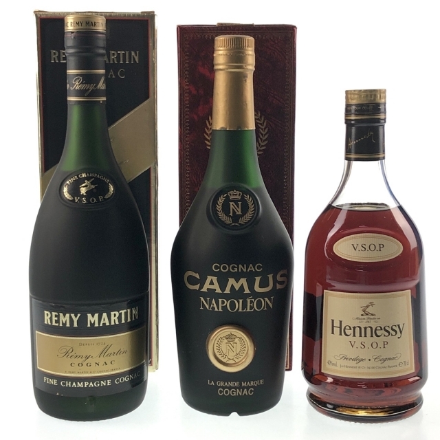 3本 REMY MARTIN CAMUS Hennessy コニャック - ウイスキー