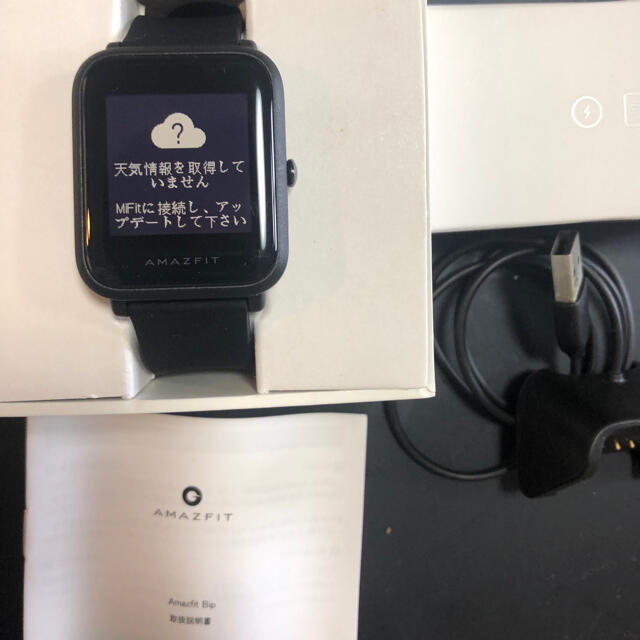 【Xiaomi】Amazfit Bip Black　★中古美品★ メンズの時計(腕時計(デジタル))の商品写真