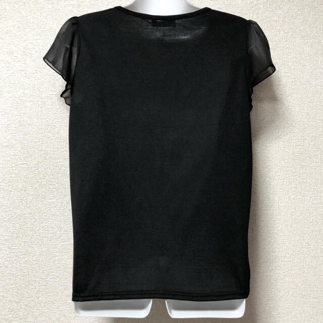 MaxMaraグループ ふわふわシルクシフォン立体フリル袖カットソー