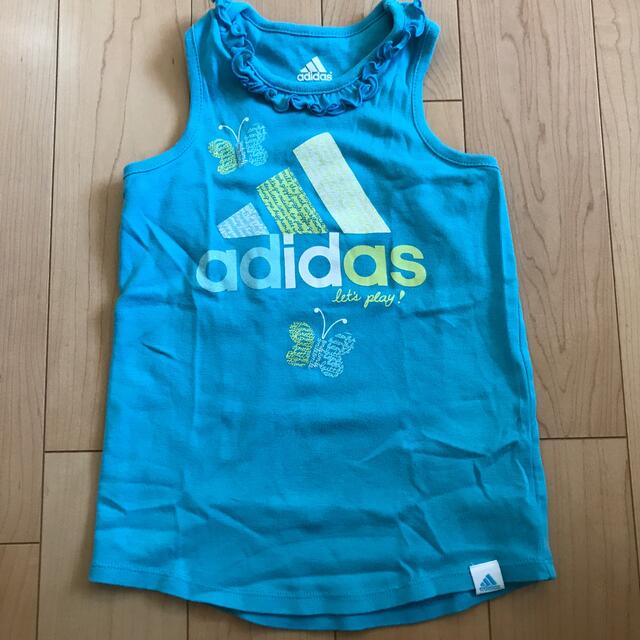 adidas(アディダス)のアディダス　女児ノースリーブ　size6 キッズ/ベビー/マタニティのキッズ服女の子用(90cm~)(Tシャツ/カットソー)の商品写真