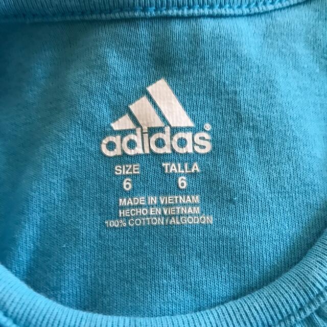 adidas(アディダス)のアディダス　女児ノースリーブ　size6 キッズ/ベビー/マタニティのキッズ服女の子用(90cm~)(Tシャツ/カットソー)の商品写真