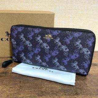 コーチ(COACH)の新品 COACH コーチ F87926 ホースアンドキャリッジ 馬車柄 長財布(財布)