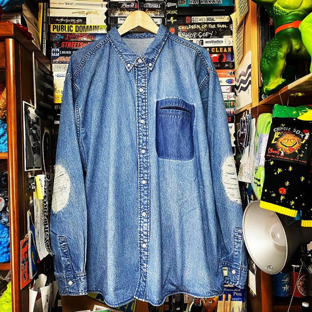 メンズMサイズ 21aw SSZ 裏USED DENIM SHIRTS