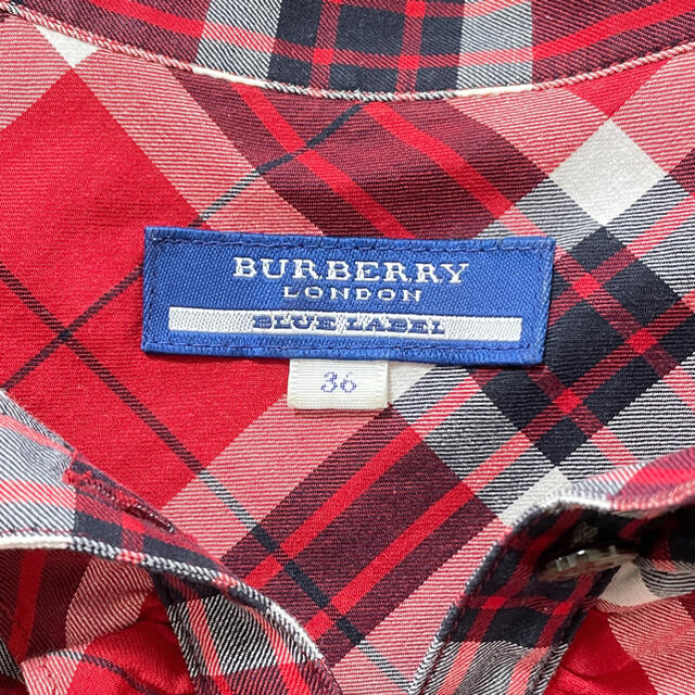 BURBERRY BLUE LABEL(バーバリーブルーレーベル)のBURBERRY BLUELABEL バーバリーブルーレーベルシャツワンピース レディースのワンピース(ミニワンピース)の商品写真