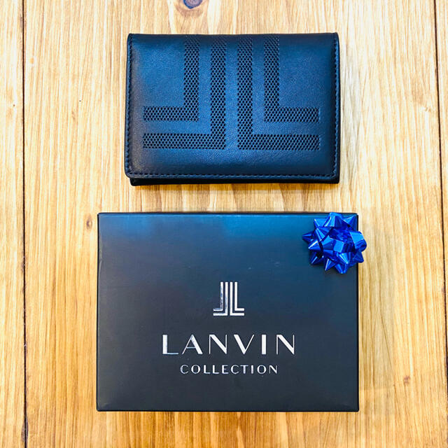 LANVIN(ランバン)の【新品/未使用】LANVIN ランバン レザー カードケース メンズのファッション小物(名刺入れ/定期入れ)の商品写真