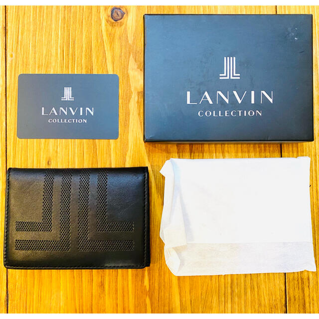 LANVIN(ランバン)の【新品/未使用】LANVIN ランバン レザー カードケース メンズのファッション小物(名刺入れ/定期入れ)の商品写真