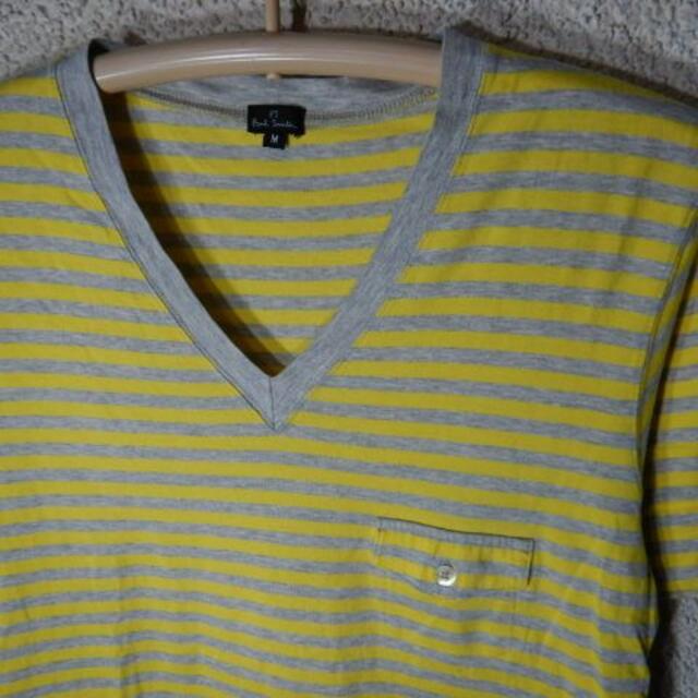 Paul Smith(ポールスミス)のo3319　Paul Smith　日本製　半袖　Vネック　ボーダー　tシャツ メンズのトップス(Tシャツ/カットソー(半袖/袖なし))の商品写真