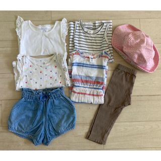 ベビーギャップ(babyGAP)のデニムと白タンクトップ(ワンピース)