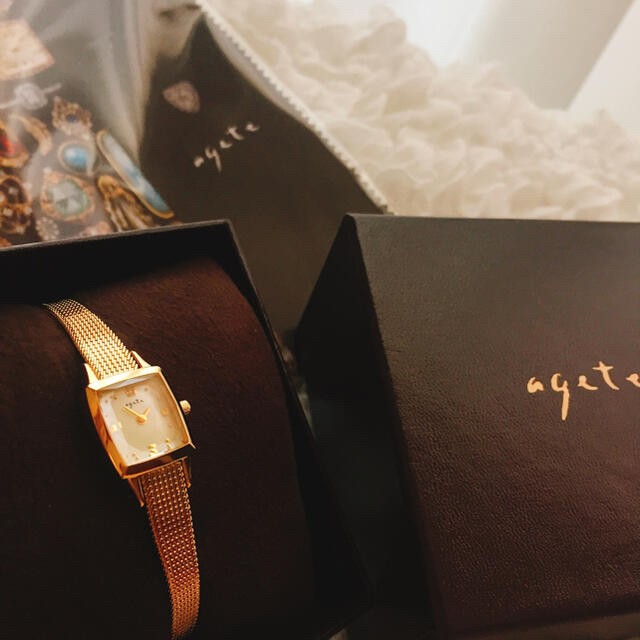 agete(アガット)の【美品】agate 腕時計 人気モデル🌸イエローゴールド レディースのファッション小物(腕時計)の商品写真