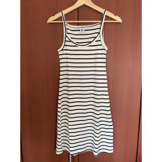 プチバトー(PETIT BATEAU)のプチバトー　ボーダー　キャミソールワンピース　新品(ミニワンピース)