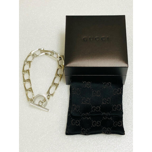 Gucci(グッチ)のGUCCI グッチ　レア　シルバー　ビンテージ　フィガロチェーン　ブレスレット メンズのアクセサリー(ブレスレット)の商品写真