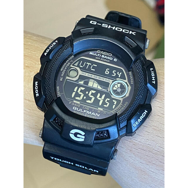 G-SHOCK/GW-9110/限定/ブラック/電波/ソーラー/ガルフマン/白黒