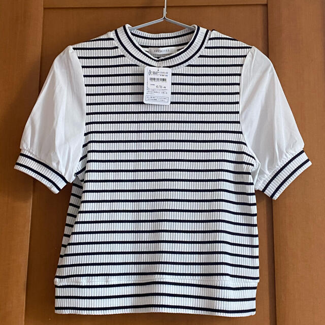 archives(アルシーヴ)の新品 ♡archives♡プルオーバー♡半袖Tシャツ♡お袖透け感あり レディースのトップス(カットソー(半袖/袖なし))の商品写真