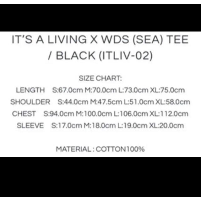 私物　キムタク着IT’S A LIVING X WDS (SEA) TEE L 2