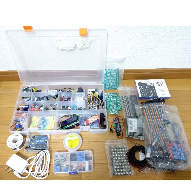 arduino uno R3　部品他多数 スマホ/家電/カメラのPC/タブレット(PCパーツ)の商品写真