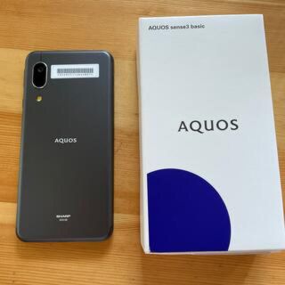 アクオス(AQUOS)の★美品★AQUOS  sense3 ブラック(スマートフォン本体)