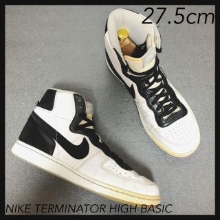 ナイキ(NIKE)の中古27.5cm NIKE TERMINATOR HIGH BASIC 白黒(スニーカー)