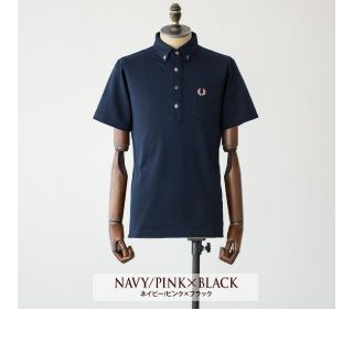 フレッドペリー(FRED PERRY)の最終値下♪フレッドペリー　ボタンダウンポロシャツ　S　F1819　ネイビー(ポロシャツ)