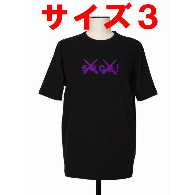 57cm袖丈サイズ 3 sacai x KAWS Embroidery Tシャツ 確実本物