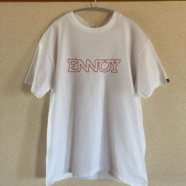 1LDK SELECT(ワンエルディーケーセレクト)のENNOY Electric Logo Tee 白×赤 メンズのトップス(Tシャツ/カットソー(半袖/袖なし))の商品写真