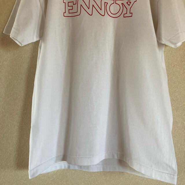 1LDK SELECT(ワンエルディーケーセレクト)のENNOY Electric Logo Tee 白×赤 メンズのトップス(Tシャツ/カットソー(半袖/袖なし))の商品写真