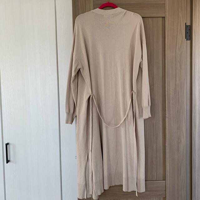 chocol raffine robe(ショコラフィネローブ)のロングカーディガン　ベージュ　フリーサイズ レディースのトップス(カーディガン)の商品写真