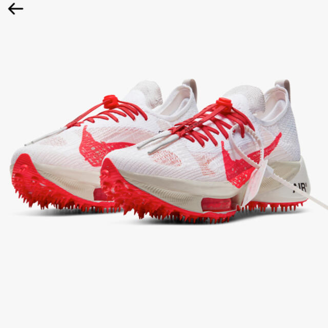 靴/シューズNike×Off-White エアズーム　テンポ　ネクスト% SolarRed