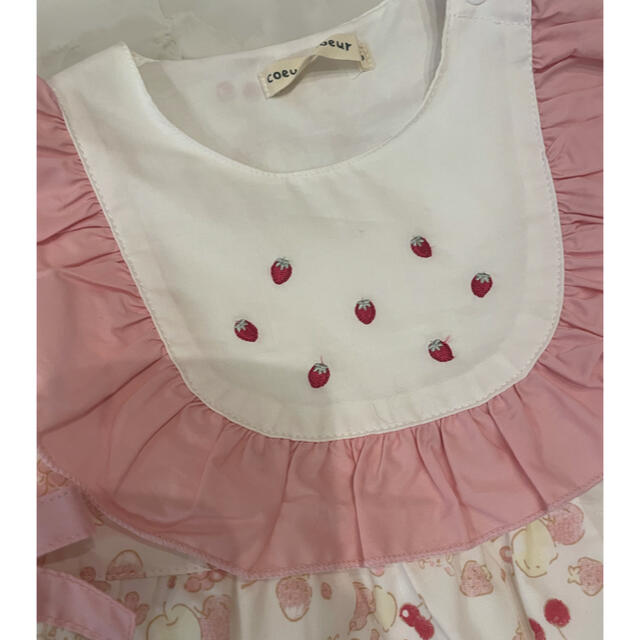 coeur a coeur(クーラクール)のクーラクール イチゴ柄　ワンピース　今季 キッズ/ベビー/マタニティのキッズ服女の子用(90cm~)(ワンピース)の商品写真