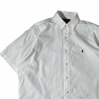 ポロラルフローレン(POLO RALPH LAUREN)の古着 90s ポロラルフローレン ボタンダウン 半袖シャツ【 XL 】2332(シャツ)