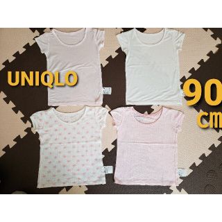 ユニクロ(UNIQLO)のUNIQLO エアリズム 90 インナー 4(＋1)枚セット 半袖  女の子(下着)