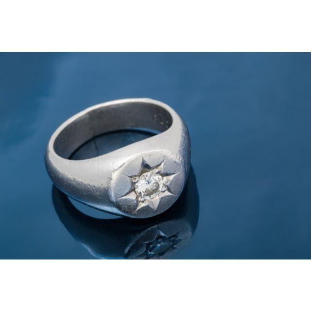 Pm850 ダイヤモンド 印台リング 品番r20-343 メンズのアクセサリー(リング(指輪))の商品写真