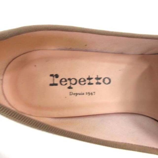 repetto(レペット)のレペット パンプス チャンキーヒール ラウンドトゥ 37.5 23.7cm 茶 レディースの靴/シューズ(ハイヒール/パンプス)の商品写真