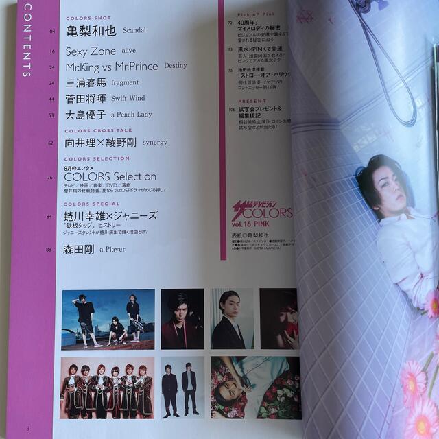 Johnny's(ジャニーズ)のザテレビジョンCOLORS (カラーズ) vol.16 PINK (ピンク) 2 エンタメ/ホビーの雑誌(音楽/芸能)の商品写真