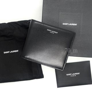 ■ Saint Laurent コインパース付き スムースレザー ウォレット ■(折り財布)