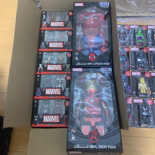 格安国産】 MARVEL - ハッピーくじ マーベルBE@RBRICK コンプリートの