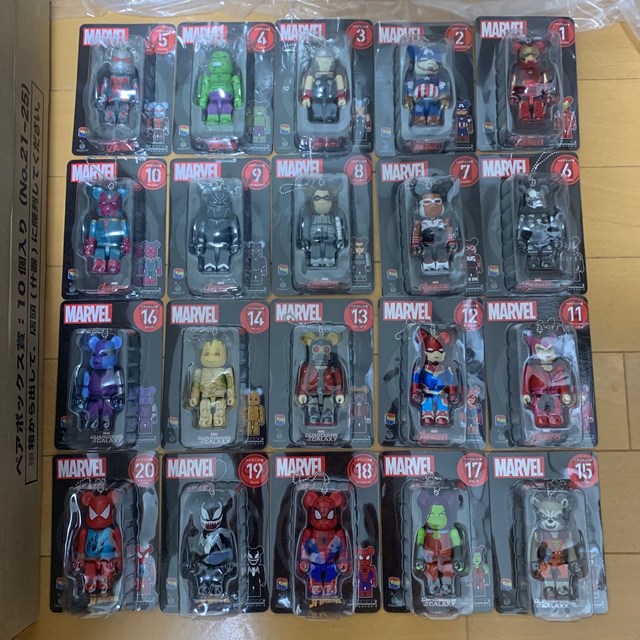 格安国産】 MARVEL - ハッピーくじ マーベルBE@RBRICK コンプリートの