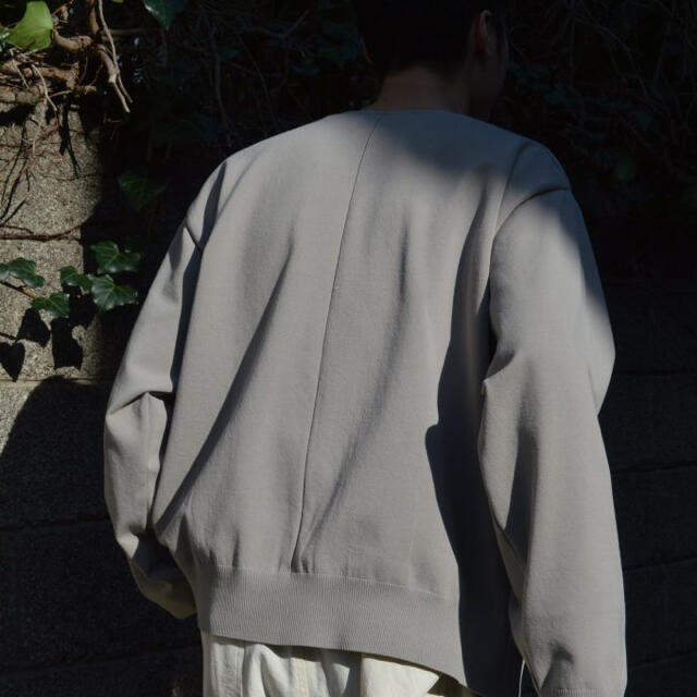 1LDK SELECT(ワンエルディーケーセレクト)のstein 20ss Combined Neck Knit LS グレージュ メンズのトップス(ニット/セーター)の商品写真