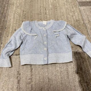 ベビーギャップ(babyGAP)のベビーギャップ☆フリル　カーディガン(水色) 18〜24m 90cm(カーディガン)