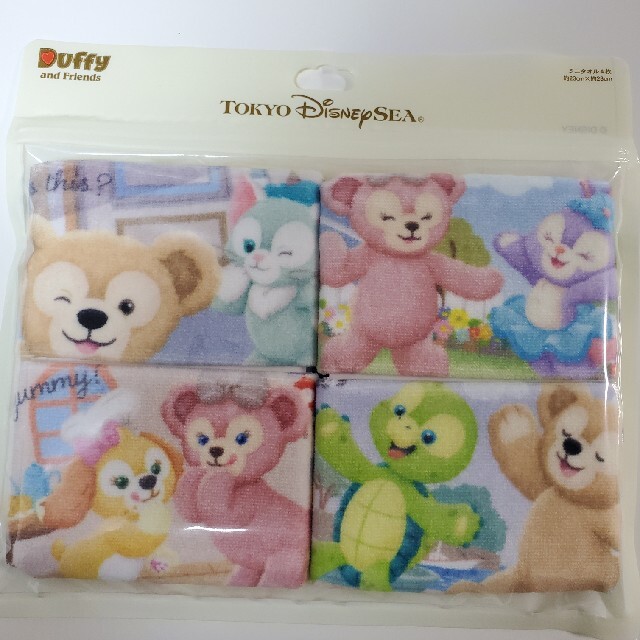 ❰新品・未開封❱　東京ディズニーシーダッフィー＆フレンズミニタオル４枚セット