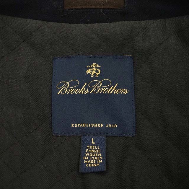 Brooks Brothers(ブルックスブラザース)のブルックスブラザーズ ロロピアーナ ステンカラーコート ミドル丈 L ネイビー レディースのジャケット/アウター(その他)の商品写真