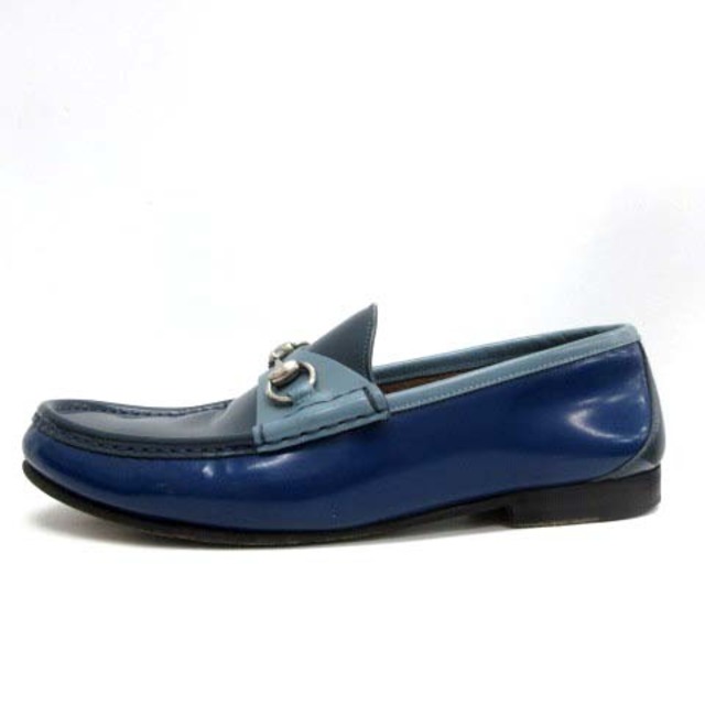 Gucci(グッチ)のグッチ ホースビットローファー ドレスシューズ 8.5 27.5cm 青 紺 メンズの靴/シューズ(スニーカー)の商品写真