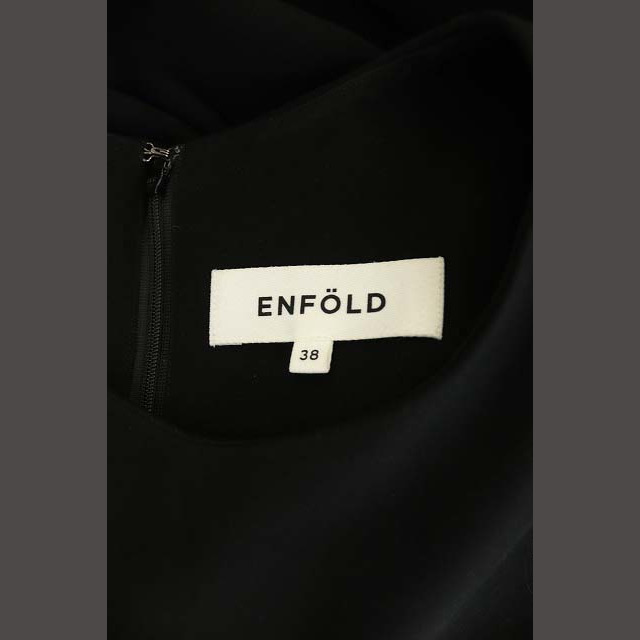 ENFOLD(エンフォルド)のエンフォルド 20AWノースリーブワンピース ロング マキシ 38 黒 ブラック レディースのワンピース(ロングワンピース/マキシワンピース)の商品写真