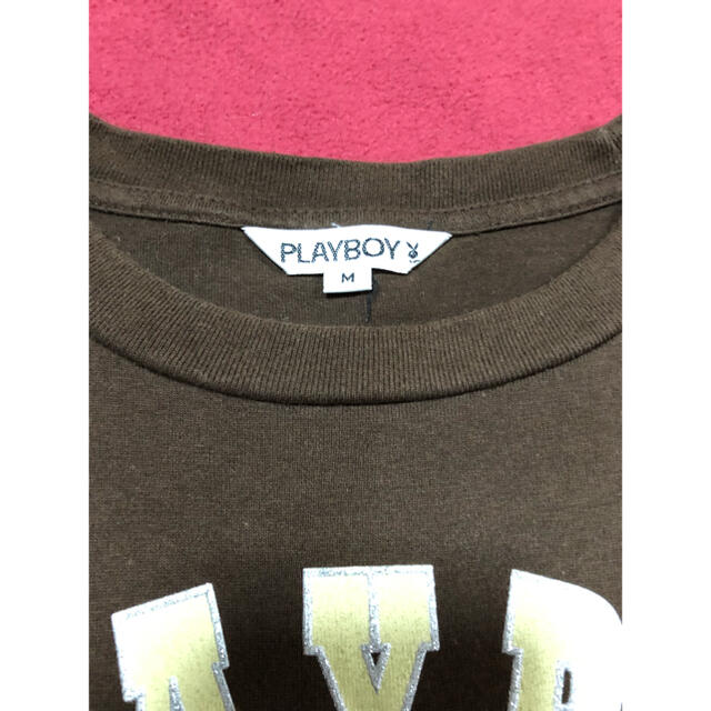 PLAYBOY(プレイボーイ)のプレイボーイ　Tシャツ　茶色 レディースのトップス(Tシャツ(半袖/袖なし))の商品写真