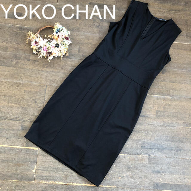 YOKO CHAN ヨーコチャン　ノースリーブひざ丈ワンピース　38