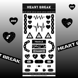 ボウダンショウネンダン(防弾少年団(BTS))のBORAMI♡ฅ•ω•ฅ No.82 HEART BREAKホログラムステッカー(しおり/ステッカー)