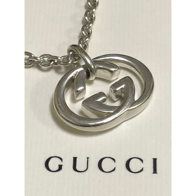 GUCCI グッチ 正規品 インターロッキング シルバー ネックレス 美品