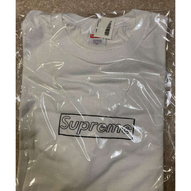 Supreme KAWS Chalk Logo Tee XL White カウズ