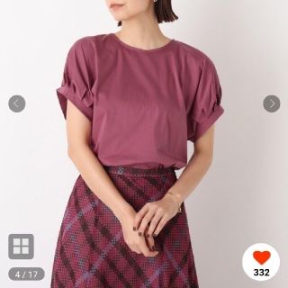 オペークドットクリップ(OPAQUE.CLIP)の新品！♥️ｼﾙｷｰｽｰﾋﾟﾏｷﾞｬｻﾞｰﾄﾞﾙﾏﾝｽﾘｰﾌﾞｶｯﾄｿｰ♥️M(Tシャツ/カットソー(半袖/袖なし))