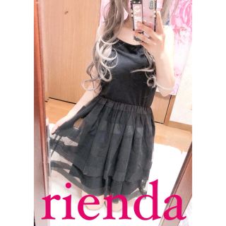 リエンダ(rienda)の3811.rienda チュールスカートドッキング ミニワンピース(ミニワンピース)