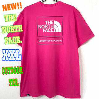 ザノースフェイス(THE NORTH FACE)のレアモデル ♪ ノースフェイス アウトドア Tシャツ EU ピンク XXL 3L(Tシャツ/カットソー(半袖/袖なし))